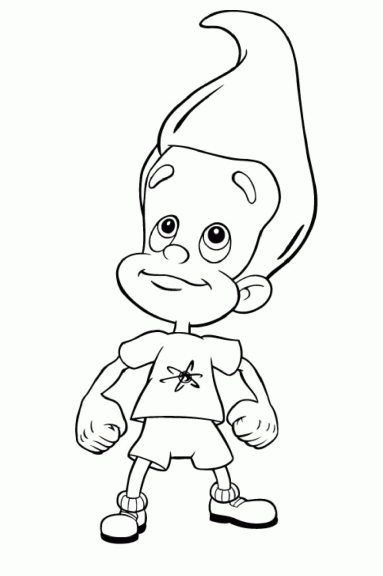 Jimmy Neutron coloring page