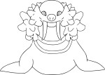 Walrein Pokemon coloring page
