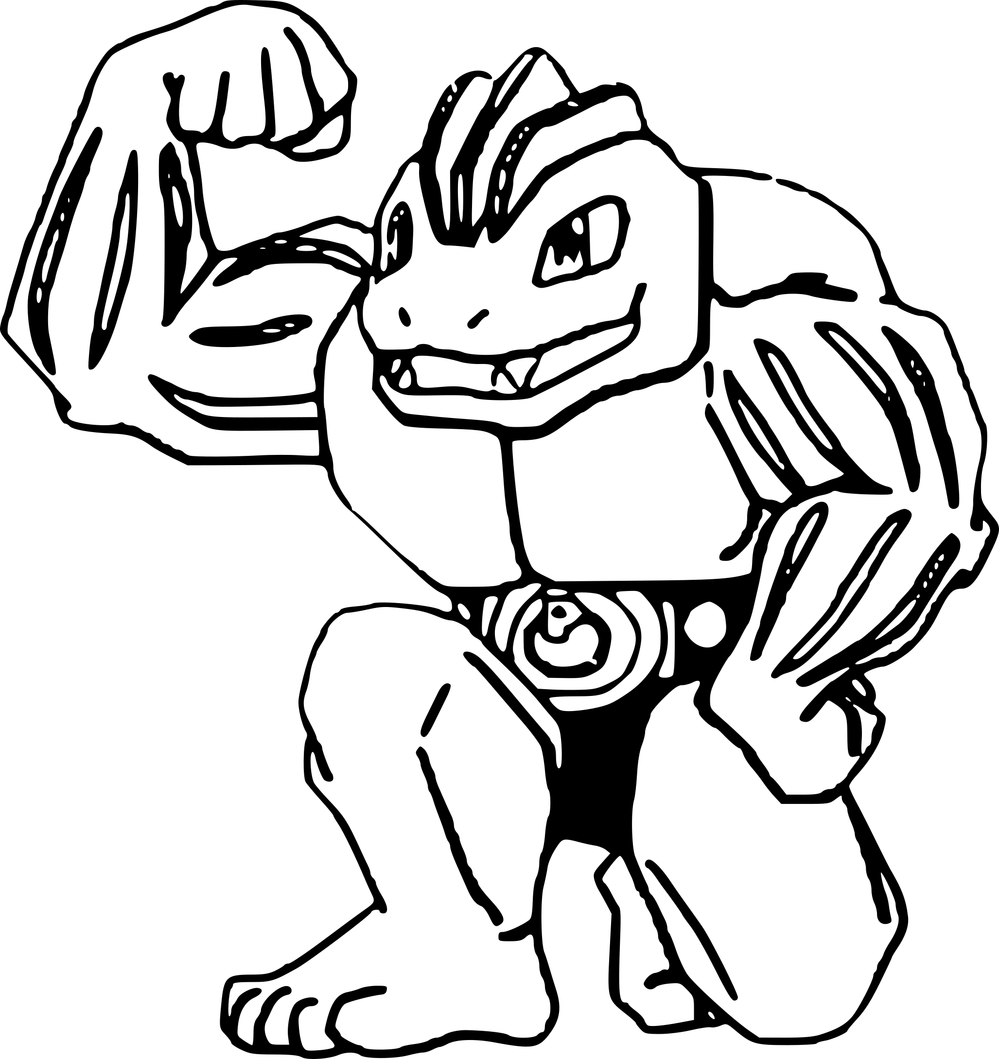 Disegno di Pokemon Machoke da colorare