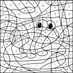 Coloriage magique grenouille