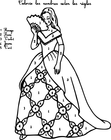 Coloriage magique princesse