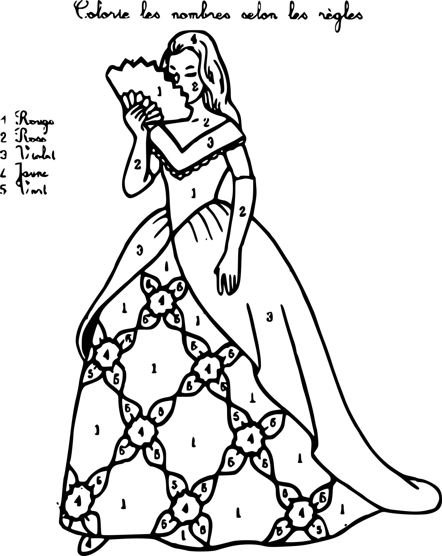 Coloriage magique princesse