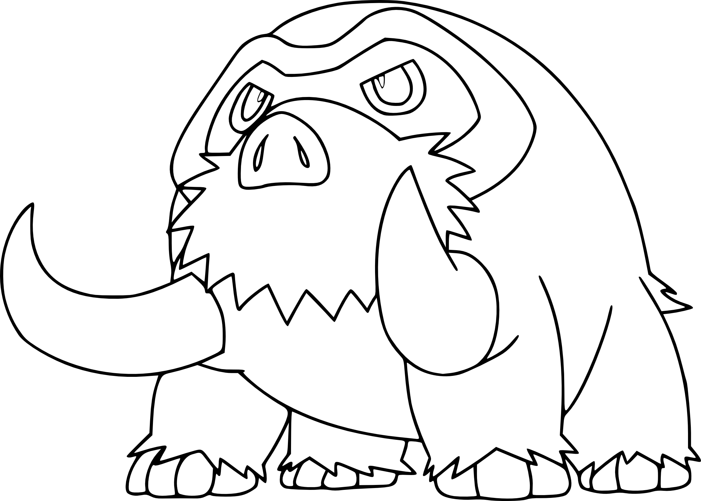 Coloriage Mammochon Pokemon à imprimer