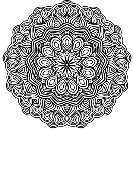 Disegno di Mandala etnico da colorare