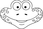 Frog Mask coloring page