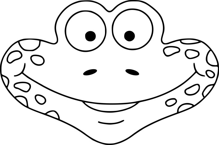 Frog Mask coloring page