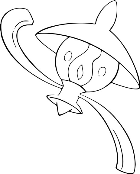 Lampent Pokemon coloring page