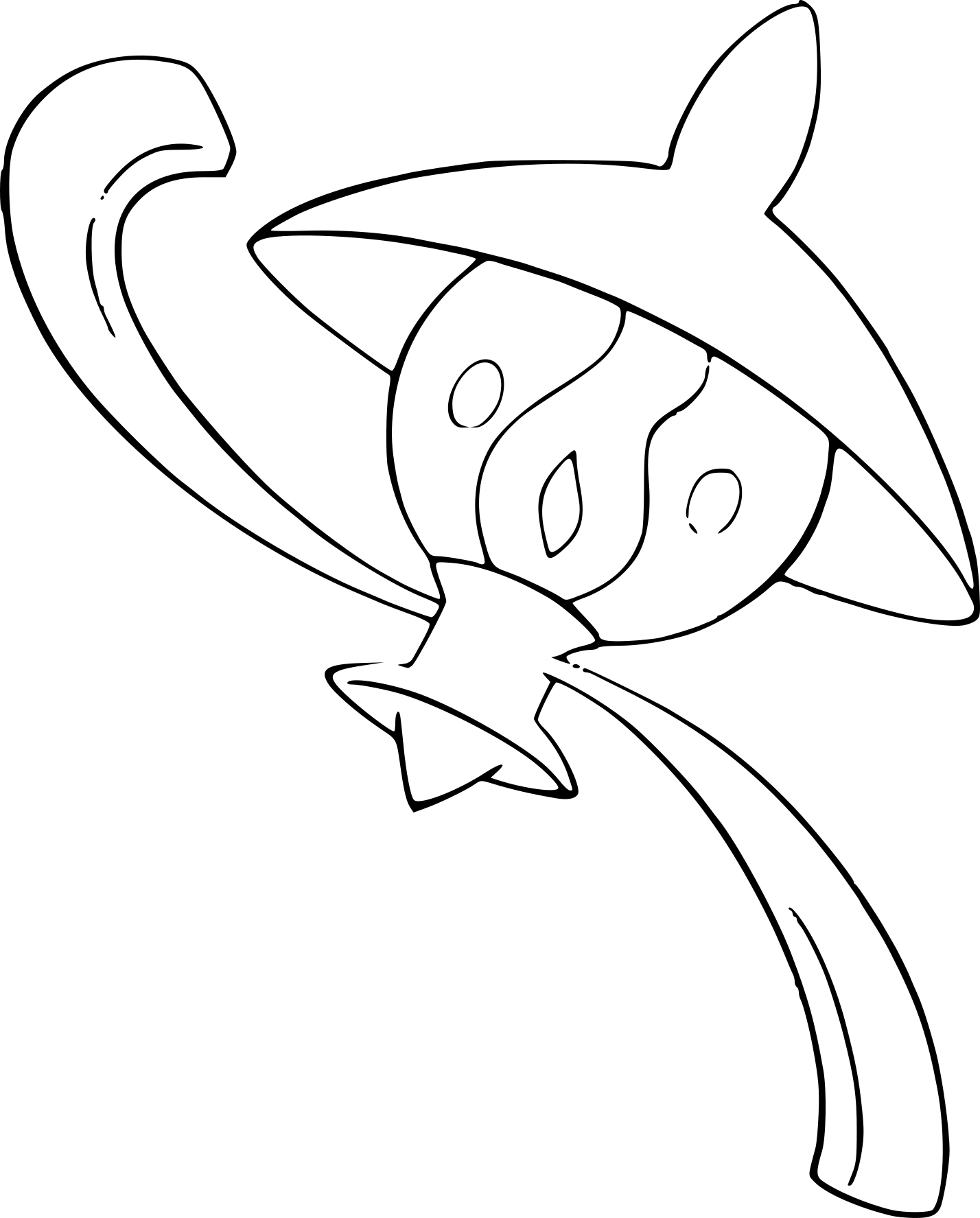 Lampent Pokemon coloring page