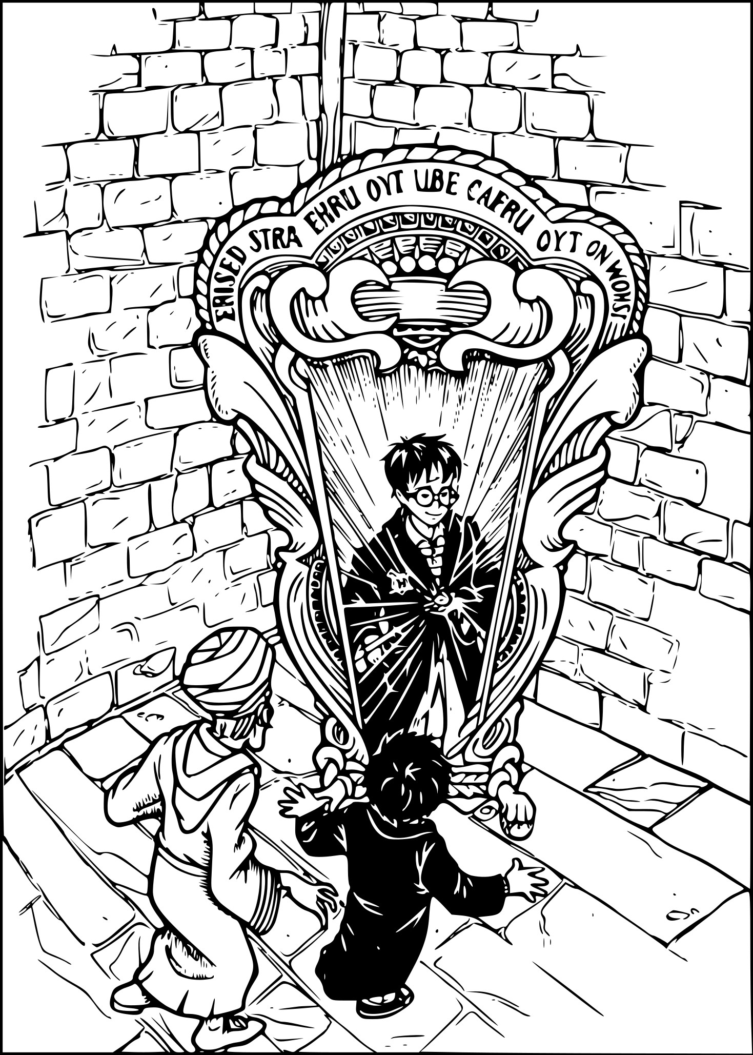 Harry Potter Mirror coloring page