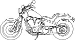 Coloriage moto Honda