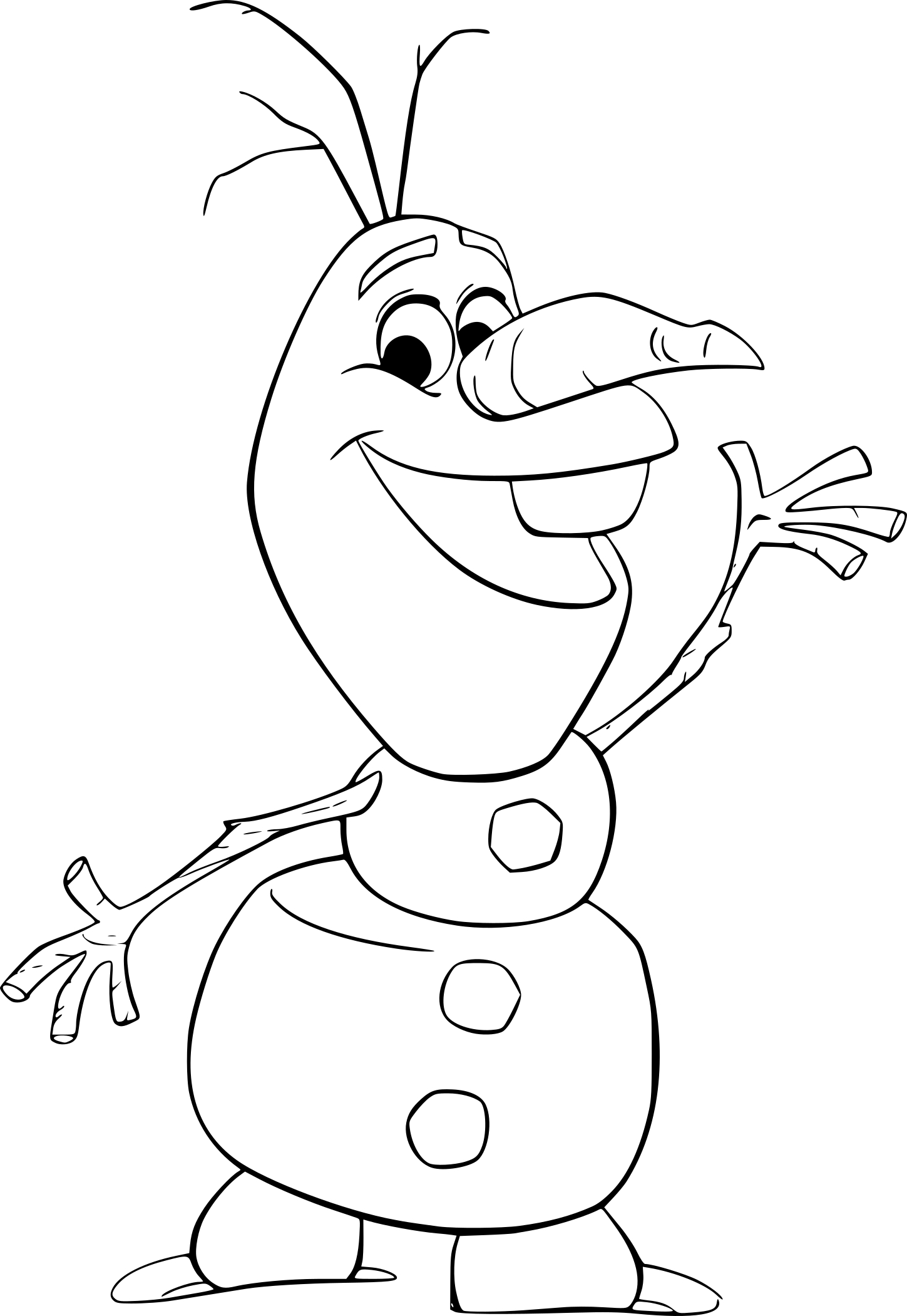 Disegno di Olaf da colorare