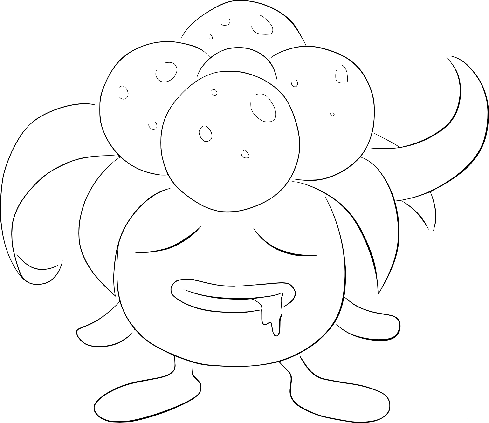 Gloom Pokemon coloring page