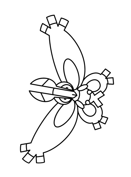 Mothim Pokemon coloring page