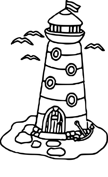 Lighthouse coloring page