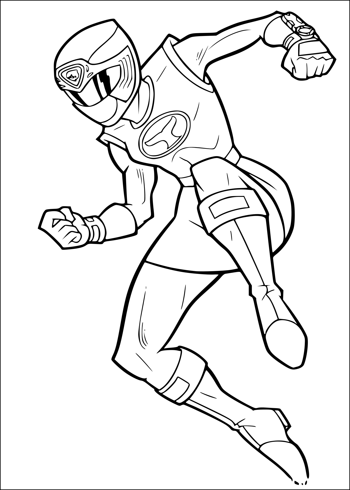 Coloriage Power Rangers rose à imprimer