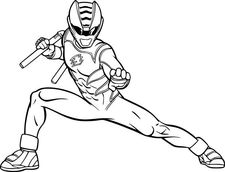 Disegno di Power Rangers Rosso da colorare