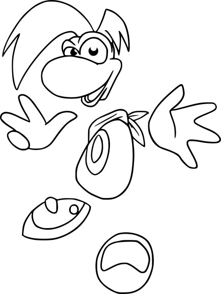 Disegno di Rayman da colorare