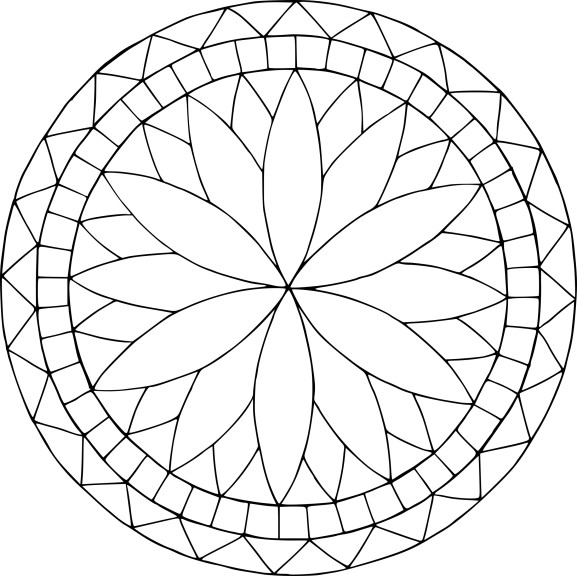 Rose Window coloring page