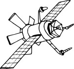 Satellite coloring page