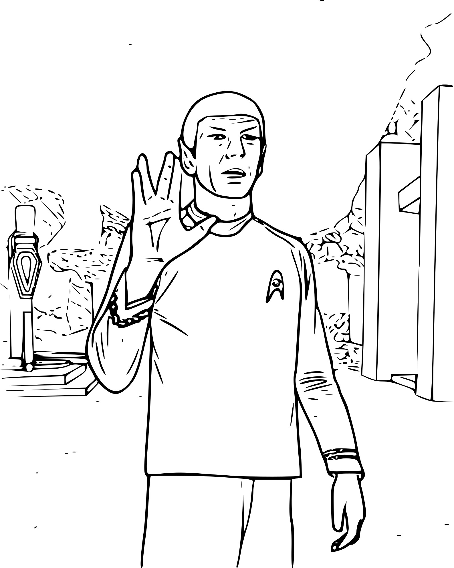 Spok Star Trek coloring page