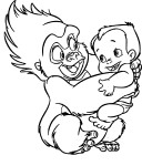 Tarzan And Terk coloring page