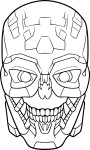 Terminator Head coloring page