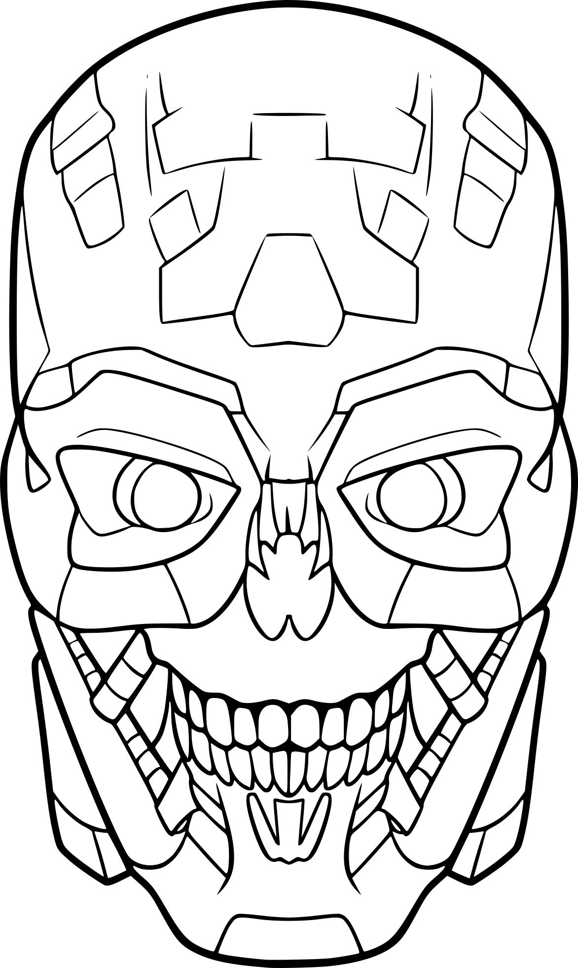 Terminator Head coloring page