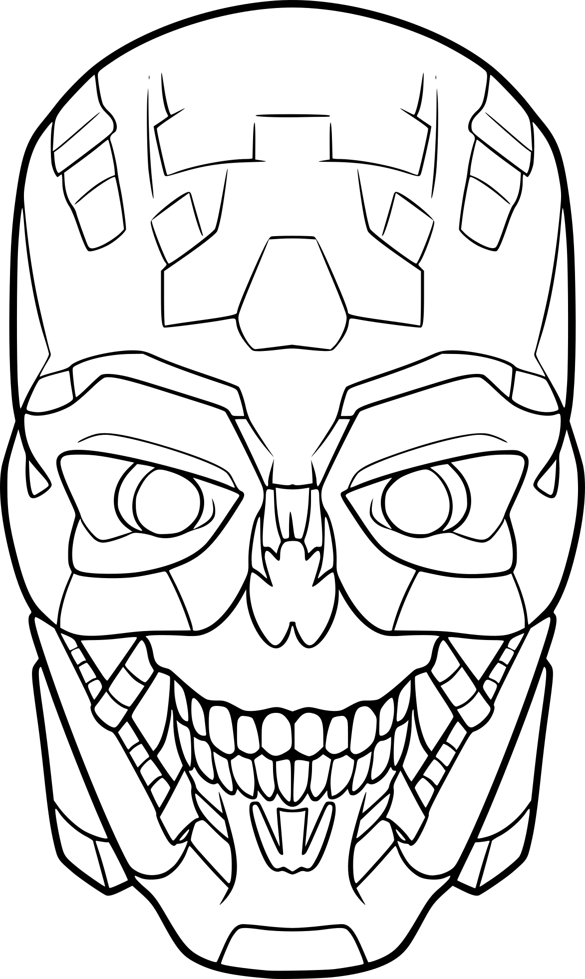 Coloriage Tête de Terminator