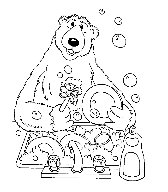 Disegno di L'orso Tiberio da colorare