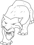 Tiger Ice Age coloring page