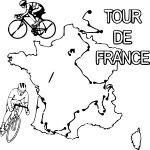 Disegno di Giro di Francia da colorare