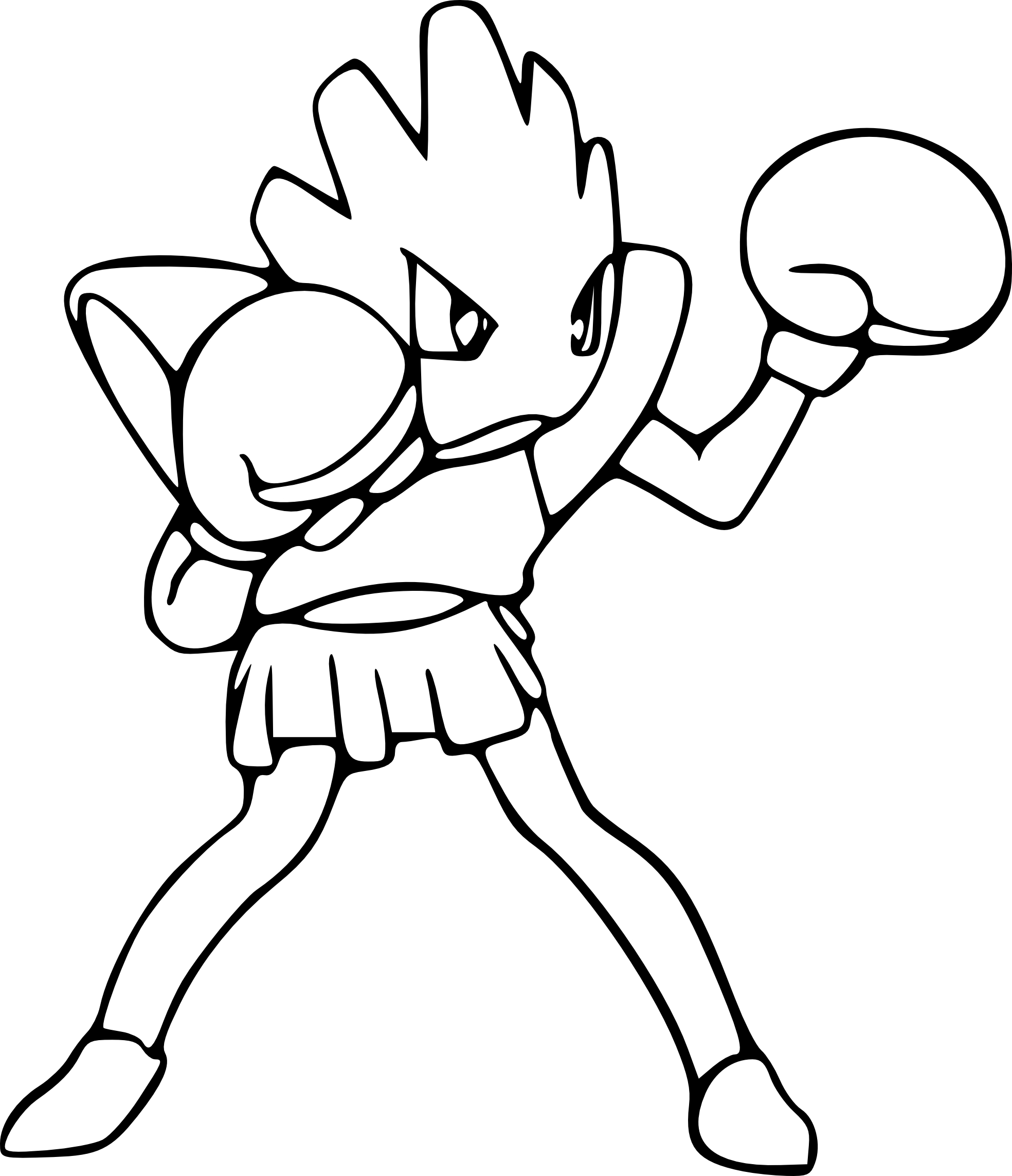 Hitmonchan Pokemon coloring page