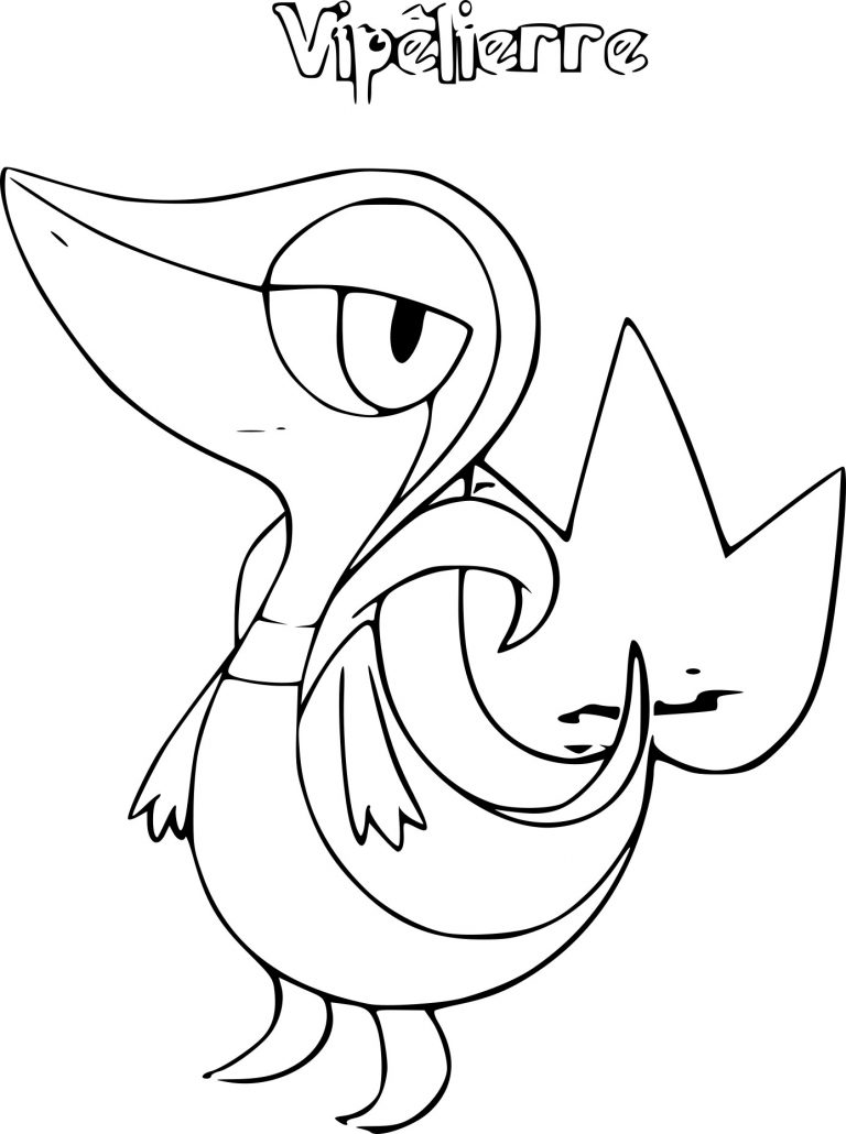Snivy Pokemon coloring page - free printable coloring pages on coloori.com