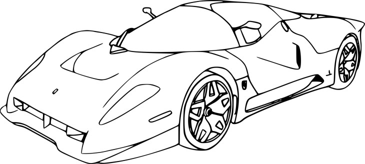 Ferrari Racing Car coloring page