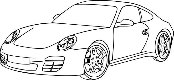 Luxury Car coloring page