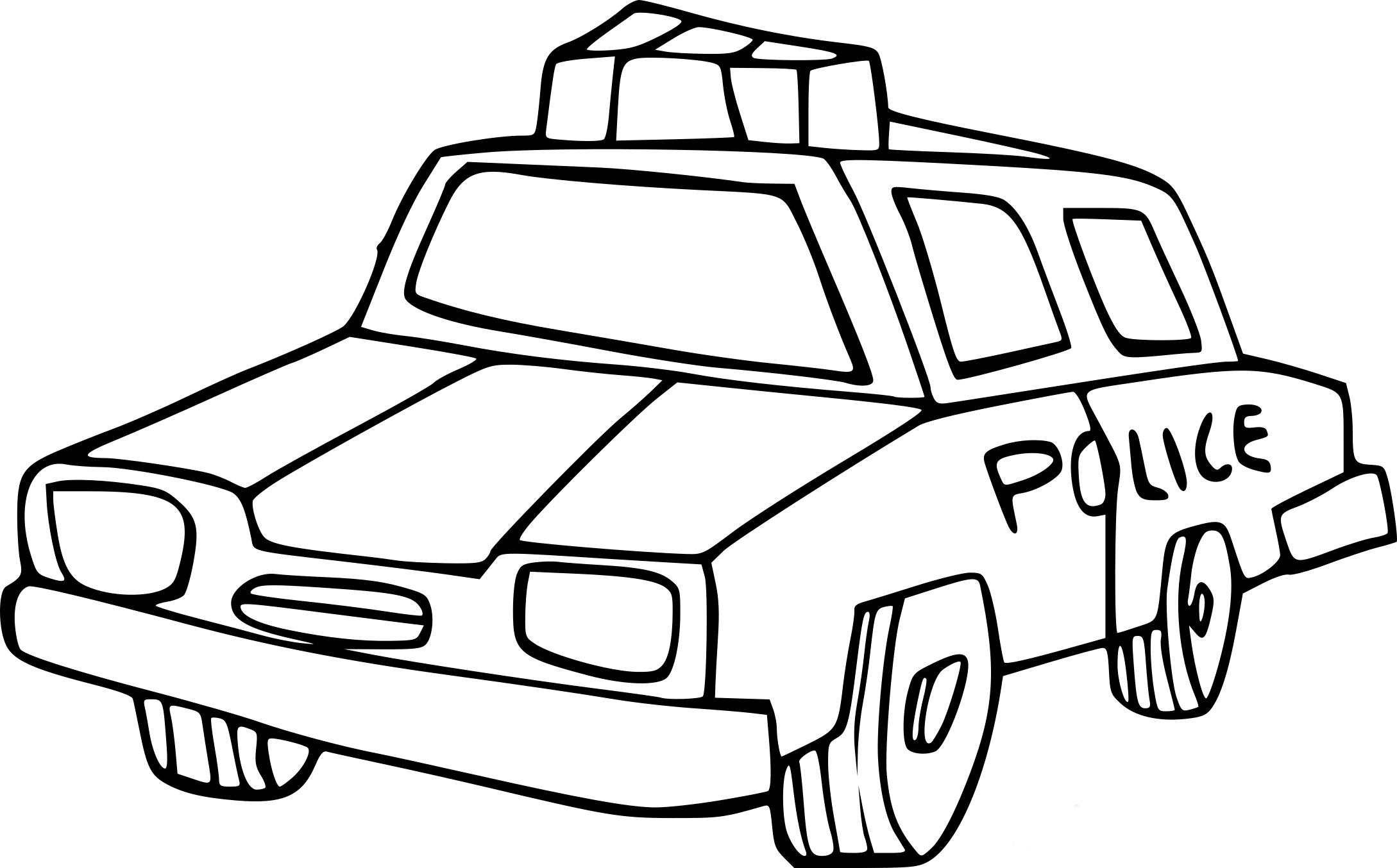 Disegno di Auto della polizia da colorare