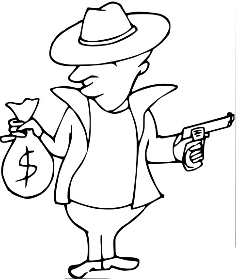 Thief coloring page
