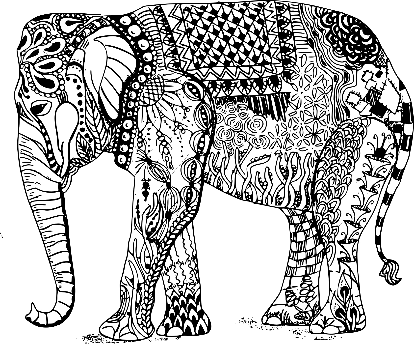 Zen Animals coloring page