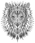 Zen Lion coloring page