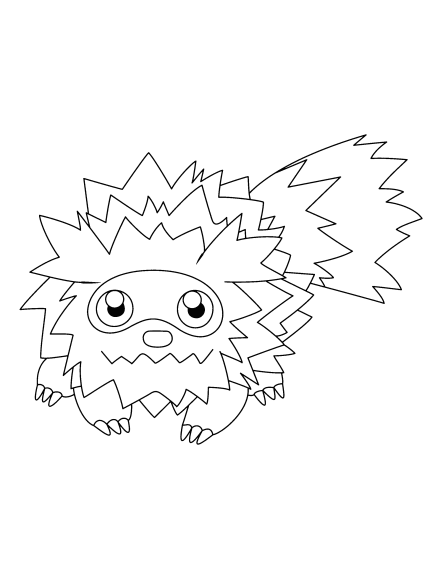 Zigzagoon Pokemon coloring page