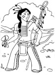 Indian drawing and coloring page