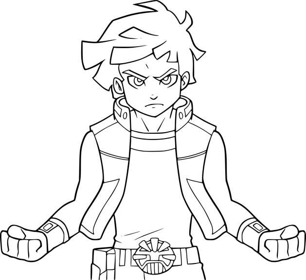 Redakai drawing and coloring page