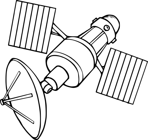 Disegno di Disegno satellitare e da colorare