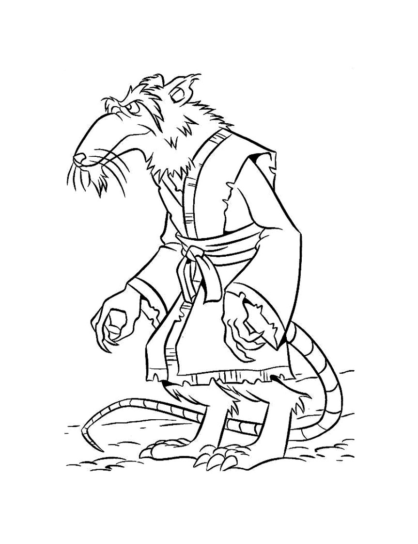 Splinter And Design coloring page