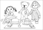 Andy Pandy drawing and coloring page