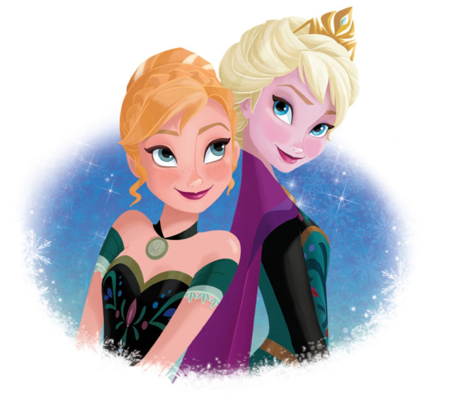 Disegno di Anna ed Elsa disegno e da colorare