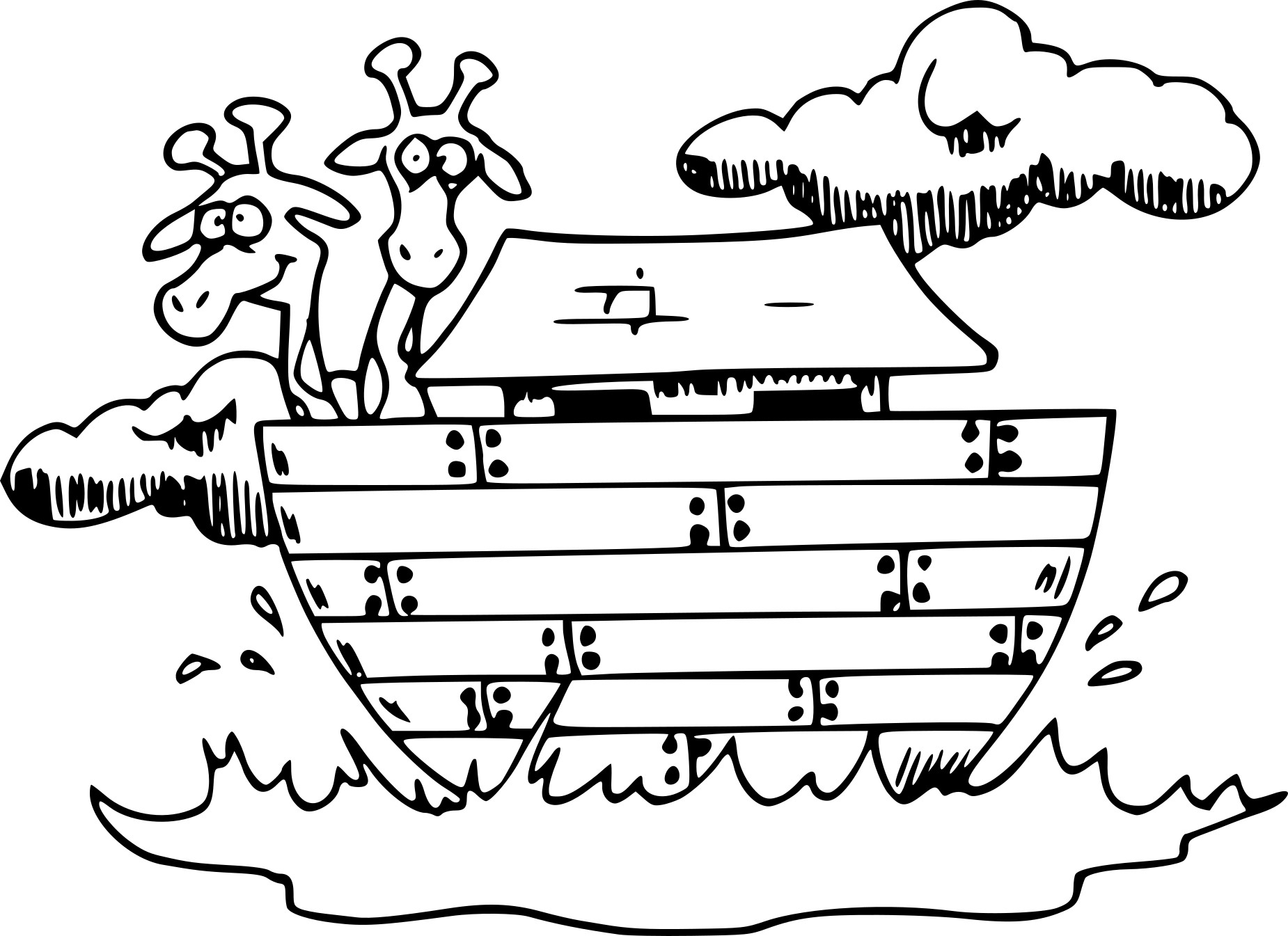 Disegno di Noes Disegno dell'arco e da colorare