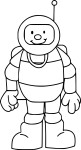 Astronaut drawing and coloring page