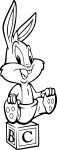 Bugs Bunny drawing and coloring page