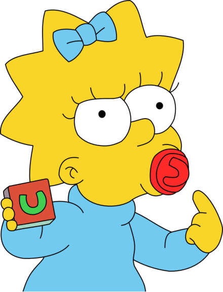 Disegno di Disegno di Maggie Simpson e da colorare